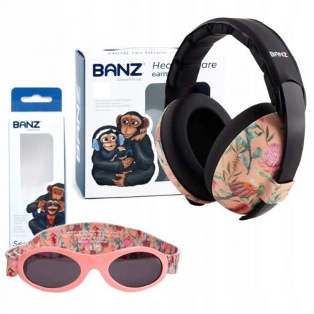 Pachet Combo, Casti Antifonice Banz bebe + Ochelari de Soare Protectie UV, 3 - 36 luni, Diverse modele [2]