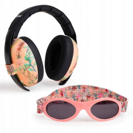 Pachet Combo, Casti Antifonice Banz bebe + Ochelari de Soare Protectie UV, 3 - 36 luni, Diverse modele [5]