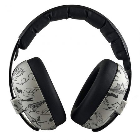 Pachet Combo, Casti Antifonice Banz bebe + Ochelari de Soare Protectie UV, 3 - 36 luni, Grafiti [4]