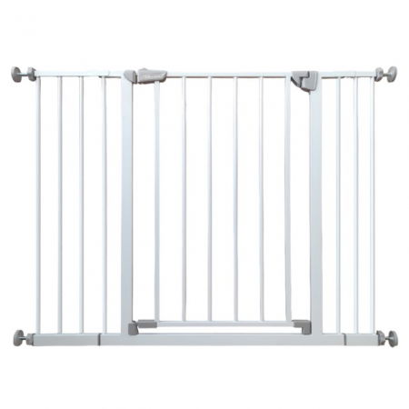 Poarta siguranta copii - Pachet poarta de siguranta pentru copii si 2 extensii, dimensiuni ajustabile 71-104 cm, Empria, Alb