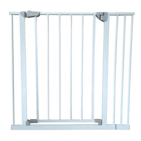 Pachet poarta siguranta copii si o extensie de 9 cm, dimensiune reglabila intre 71 si 86 cm, Empria, Alb [2]