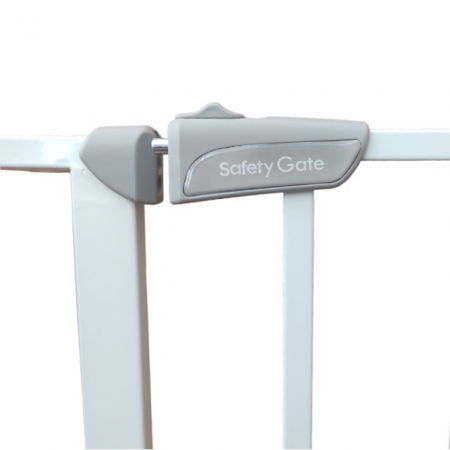 Pachet poarta siguranta copii si o extensie de 9 cm, dimensiune reglabila intre 71 si 86 cm, Empria, Alb [7]