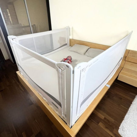 PACHET PREMIUM: 3 Protectii laterale pat, PREMIUM XXL, 140x200 cm + 2 Seturi Conectori [15]