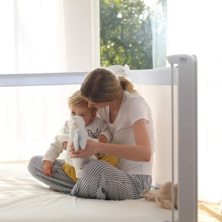 PACHET PREMIUM: 2 Protectii laterale pat, XXL de dimensiuni 150x200 cm + Set Conectori [12]