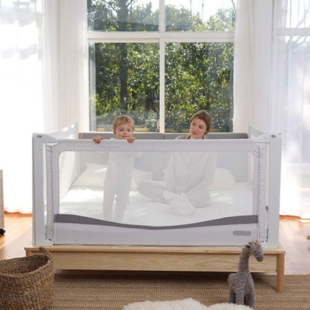Bariere protectie pentru pat - PACHET PREMIUM: 2 Protectii laterale pat, XXL de dimensiuni 150x200 cm + Set Conectori