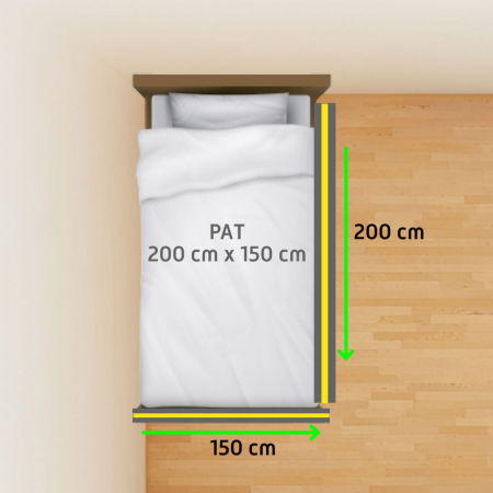 Bariere protectie pentru pat - PACHET PREMIUM: 2 Protectii laterale pat, XXL de dimensiuni 150x200 cm + Set Conectori