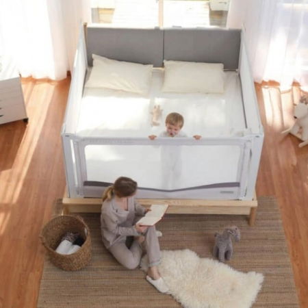 PACHET PREMIUM: 2 Protectii laterale pat, XXL dimensiuni 160x200 cm + Set Conectori [6]