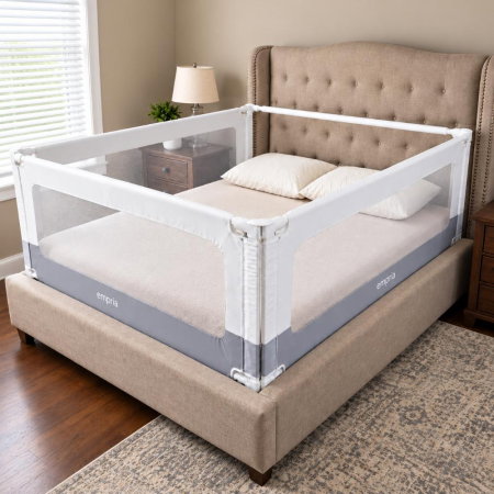 Bariera protectie pat pentru copii si bebelusi - PACHET SELECT: 3 Bariere protectie pat copii, SELECT, 200x200 cm + bara stabilizatoare