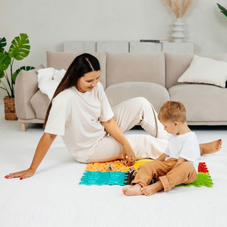 PACHET: Set 16 piese Blocuri de constructie 3D + Set 6 Covorase tip puzzle [14]