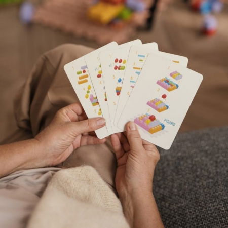 PACHET: Set 32 piese Blocuri de constructie 3D + Set 6 Covorase ortopedice si senzoriale, puzzle [13]