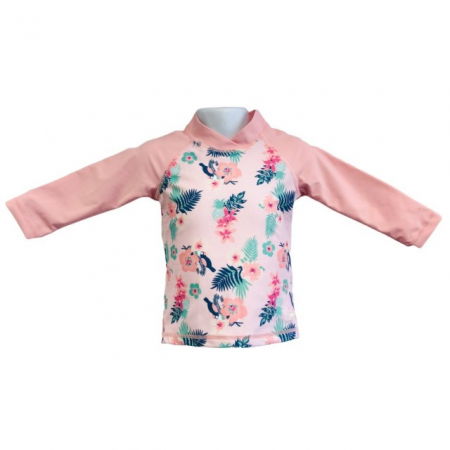 PACHET: SLIP + BLUZA, Floral Pink, Marimea 4 [14]