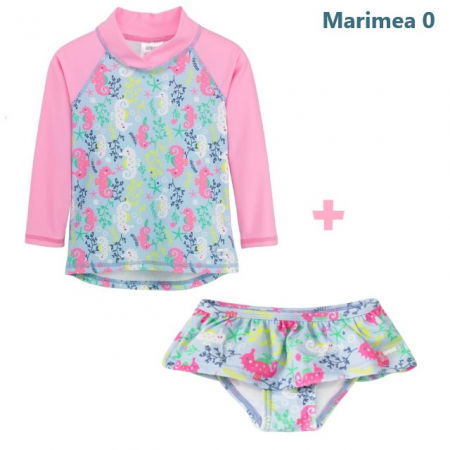 Haine plaja / inot - PACHET: SLIP + BLUZA, Sea Horse, Marimea 0