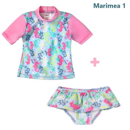 Haine plaja / inot - PACHET: SLIP + TRICOU, Sea Horse, Marimea 1