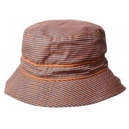 Palarie Copii Bucket, Protectie Soare UPF50+, Blue Orange Stripe, 2 - 4 ani [2]