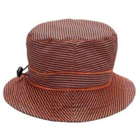 Palarie Copii Bucket, Protectie Soare UPF50+, Blue Orange Stripe, 2 - 4 ani [3]