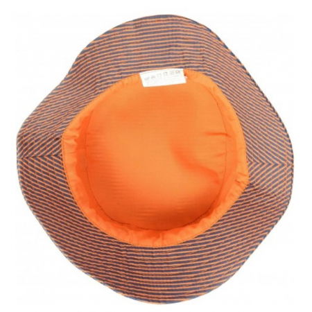 Palarii protectie UV - Palarie Bebelusi Bucket, Protectie Solara UPF50+, Blue Orange Stripe, Diverse marimi