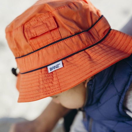 Palarie Bebelusi Bucket, Protectie Solara UPF50+, Orange, Diverse marimi [3]