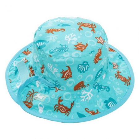 Palarie bebelusi reversibila pentru protectie solara UPF50+, Aqua Sea, 0 - 2 ani [5]