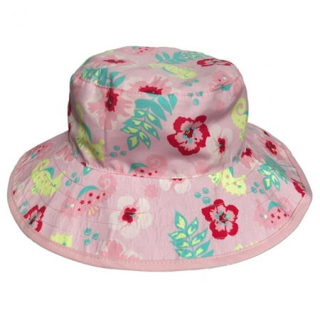 Palarie Bebelusi Reversibila, Protectie Solara UPF50+, Pink Floral, Diverse marimi [6]