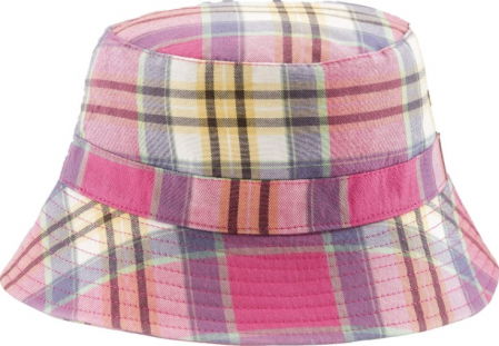 Palarie Bebelusi Bucket, Protectie Soare UPF50+, Pink Check, Diverse marimi [3]