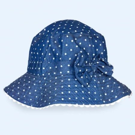 Palarie Copii Bucket, Protectie Solara UPF50+, Blue Dots, Diverse marimi [4]
