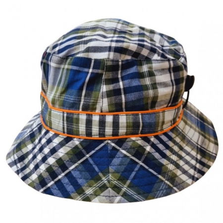 Palarie Copii Bucket, Protectie Solara UPF50+, Navy Check, Diverse marimi [3]