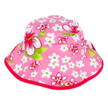Palarie Copii Reversibila, Protectie Soare UPF50+, Floral Pink, Diverse marimi [5]