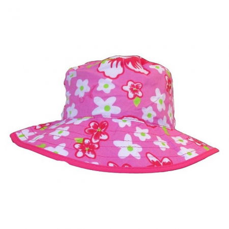 Palarie Copii Reversibila, Protectie Soare UPF50+, Floral Pink, Diverse marimi [3]