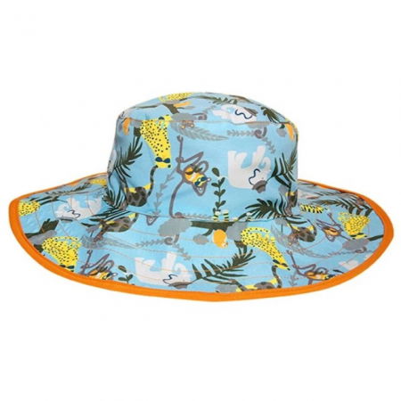 Palarie Bebelusi Reversibila, Protectie Solara UPF50+, Jungle Light, 0 - 2 ani [5]