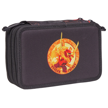 Rechizite scolare - Penar neechipat LEGO Ninjago  cu 3 compartimente  - Dragon Energ (20237-2502)