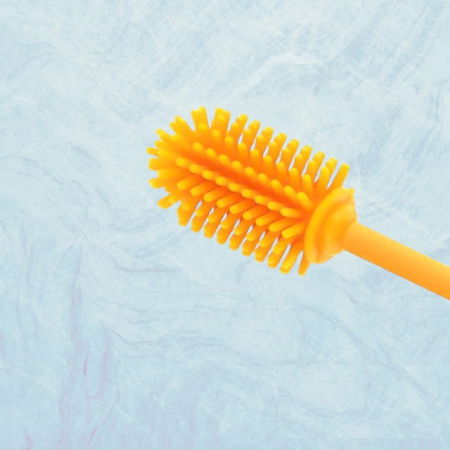Diversificare bebelusi - Perie din silicon pentru biberoane, sticle, pahare, fara BPA, sterilizabila, Empria, Diverse culori