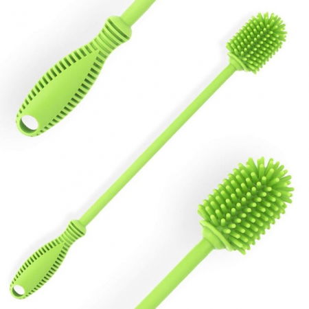 Perie din silicon pentru biberoane, sticle, pahare, fara BPA, sterilizabila, Empria, Verde [3]