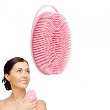 Perie pentru corp 2 in 1, burete din silicon pentru curatare, exfoliere si masaj corporal, Empria, Roz, Diverse modele [6]