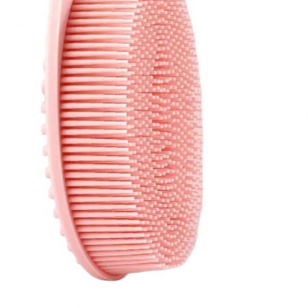 Perie pentru corp 2 in 1, burete din silicon pentru curatare, exfoliere si masaj corporal, Empria, Roz, Diverse modele [5]