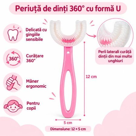 Periuta de dinti circulara, pentru copii, Empria, Diverse culori [2]