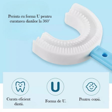 Periuta de dinti circulara, pentru copii, Empria, Bleu [3]