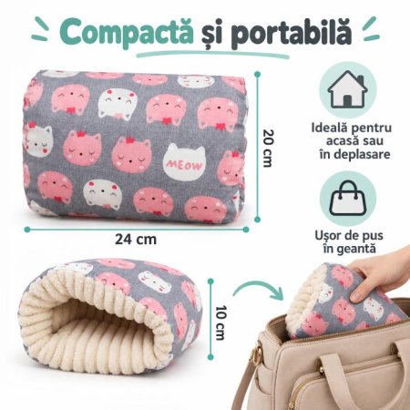 Perna de alaptare bebelusi pentru brat,perna relaxare, Empria, 24x20x10 cm, Diverse modele [3]