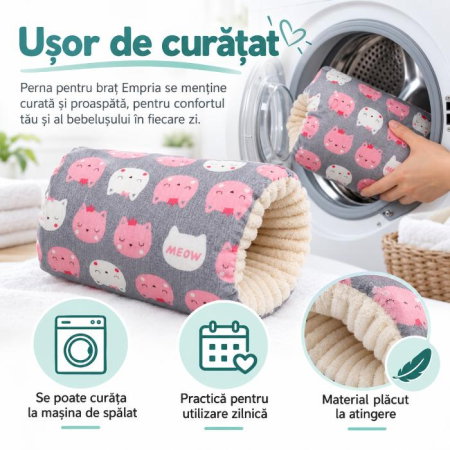 Perna de alaptare bebelusi pentru brat,perna relaxare, Empria, 24x20x10 cm, Diverse modele [5]