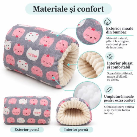 Perna de alaptare bebelusi pentru brat,perna relaxare, Empria, 24x20x10 cm, Diverse modele [7]