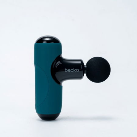 Pistol Masaj Premium - Aparat Masaj Ultra-Portabil, 5 Capete, 5 Viteze, 3000 Percutii, Motor Silentios, Carcasa Depozitare, Verde [11]