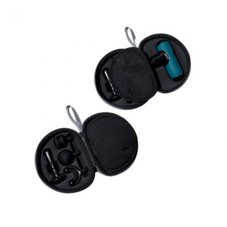 Pistol Masaj Premium - Aparat Masaj Ultra-Portabil, 5 Capete, 5 Viteze, 3000 Percutii, Motor Silentios, Carcasa Depozitare, Verde [21]