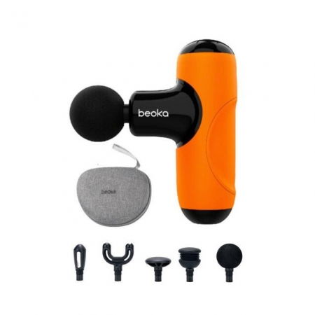 Ingrijire si recuperare adulti - Pistol Masaj Premium - Aparat Masaj Ultra-Portabil, 5 Capete, 5 Viteze, 3000 Percutii, Motor Silentios, Carcasa Depozitare,Diverse culori