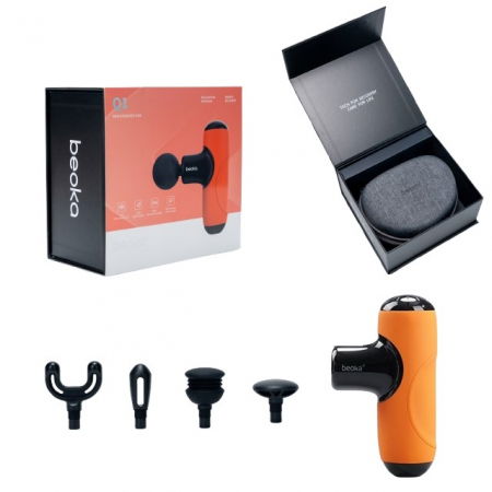 Pistol Masaj Premium - Aparat Masaj Ultra-Portabil, 5 Capete, 5 Viteze, 3000 Percutii, Motor Silentios, Carcasa Depozitare,Diverse culori [21]