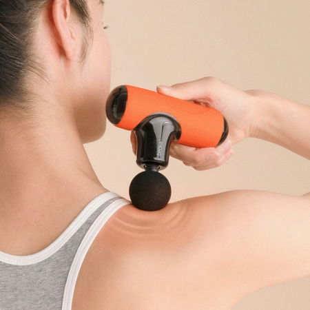 Ingrijire si recuperare adulti - Pistol Masaj Premium - Aparat Masaj Ultra-Portabil, 5 Capete, 5 Viteze, 3000 Percutii, Motor Silentios, Carcasa Depozitare,Diverse culori