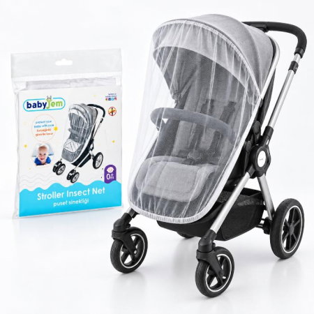 Carucioare si scaune auto - Plasa impotriva insectelor BabyJem, Alb