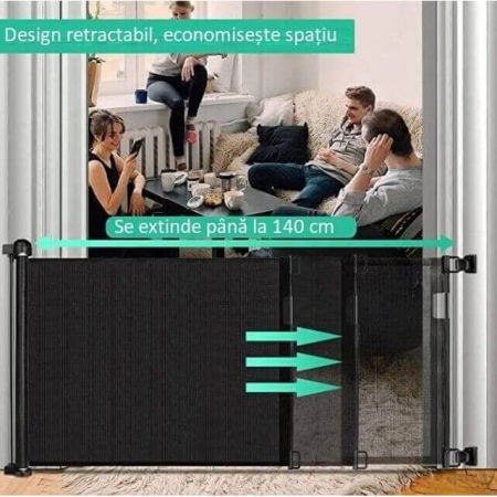 Poarta de siguranta retractabila extra lunga, 180 cm, Diverse dimensiuni si culori [6]