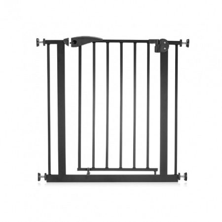 Siguranta animale companie - Poarta siguranta caini, pisici, copii, protectie scari si usi, dimensiune ajustabila, Empria, 76-80 cm, siguranta dubla, Negru