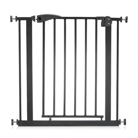 Poarta siguranta caini, pisici, copii, protectie scari si usi, dimensiune ajustabila, Empria, 76-80 cm, siguranta dubla, Negru [8]
