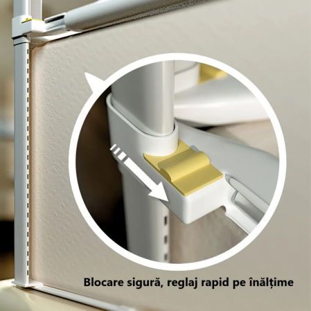 PRODUS RESIGILAT - Bariera protectie pat Empria, model Basic interconectabil, reglabil si culisant, inaltime ajustabila 62-93 cm, 160 cm [10]