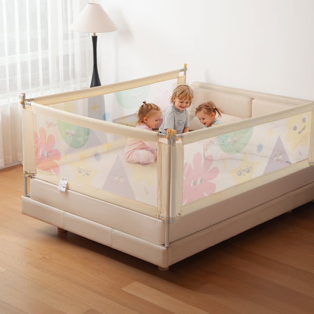 Bariere protectie pentru pat - Set bariere pat copii 200x160 Empria Basic 3 laturi
